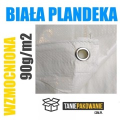 Biała Plandeka 4x6 (wzmacniana) WHITE 90g/m2