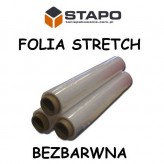 Folia stretch BEZBARWNA 3kg x 6szt (cienka tuleja)